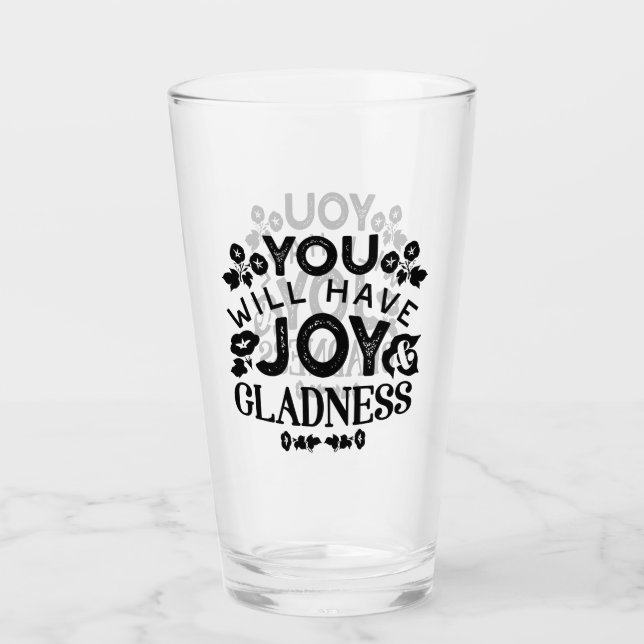 You Will Have Joy and Gladness Inspirational Quote (Anverso)