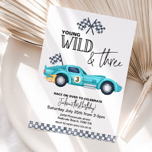 YOUNG Wild y THREE Invitación de cumpleaños