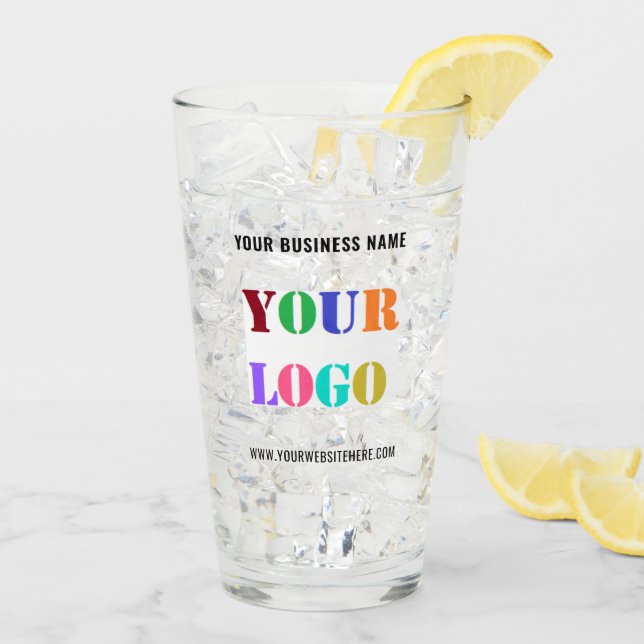 Your Business Promotional Branded Glass Example (Reverso (hielo))