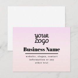 Your Logo & Text | Pink & Peach Ombre