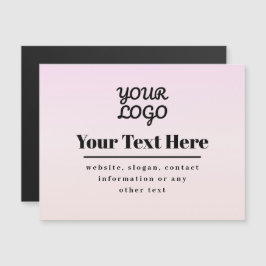 Your Logo & Text | Pink & Peach Ombre