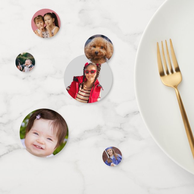 Your Own Photos Custom Table Confetti (Grupo)