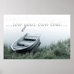 Your own Row boat motivation póster