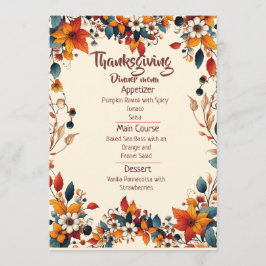YOUR THANKSGIVING DINNER WITH A CUSTOMIZED MENU 