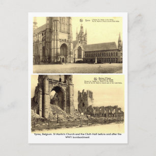Ypres, Bélgica - Postales para el bombardeo de la 