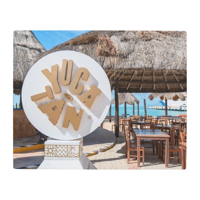 Yucatán México Decoración de Arte Metalizado (Anverso)