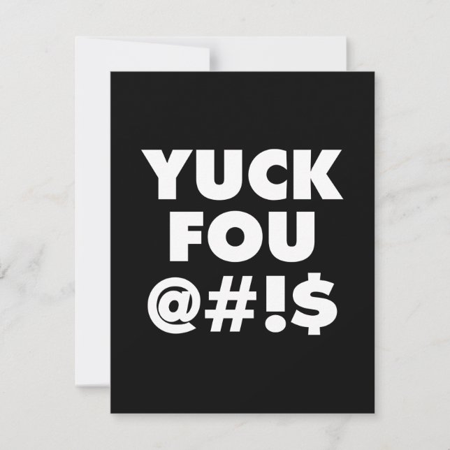 Yuck Fou, divertido diseño de tipografía (Anverso)