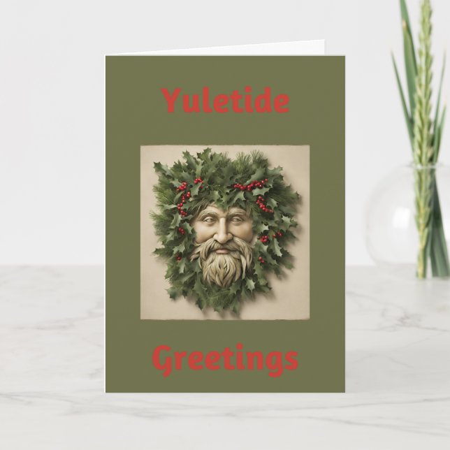 Yuletide Greetings Doble Tarjeta De Saludo (Anverso)