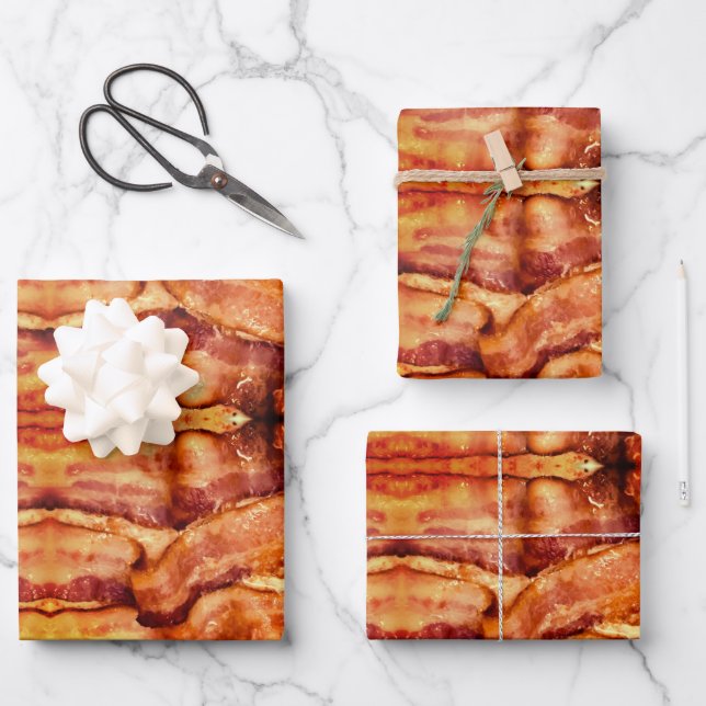 Yum Bacon Envoltura Papel de hoja plana conjunto d (Anverso)