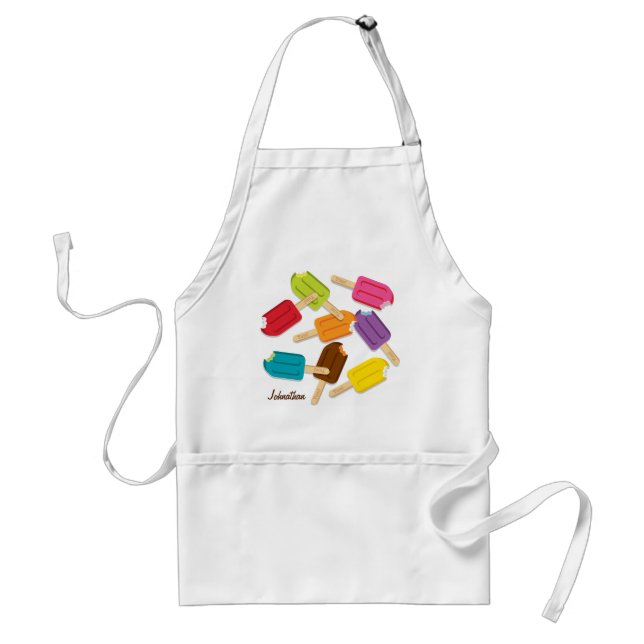 ¡Yum! Delantal del Popsicle (PERSONALIZABLE) (Frente)