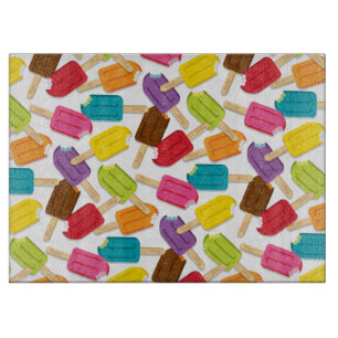 ¡Yum! Tabla de cortar del Popsicle - blanco