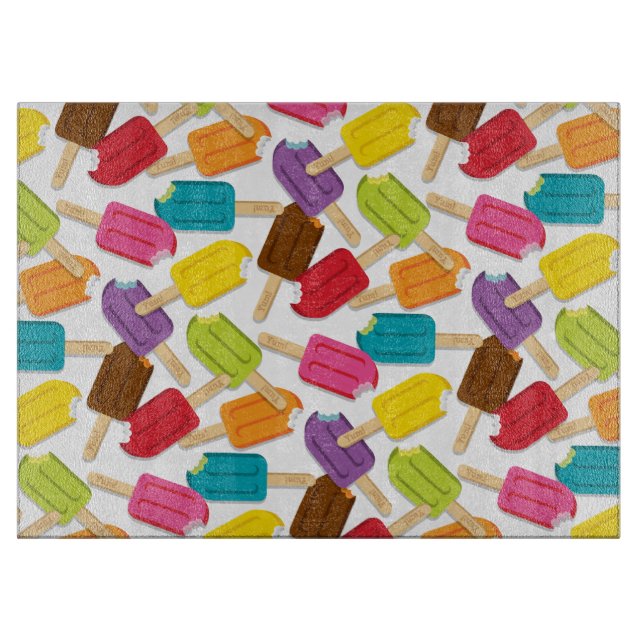 ¡Yum! Tabla de cortar del Popsicle - blanco (Anverso)