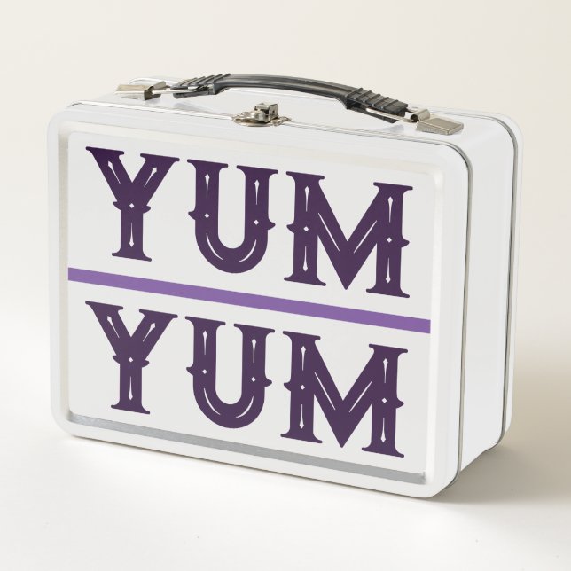 YUM YUM Lunch Box - Purple Font (Anverso)