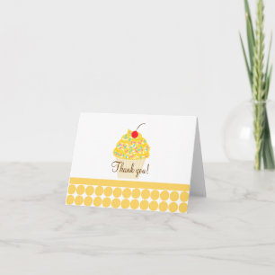 Yummy Cupcake Folded Gracias notas