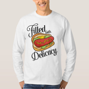 Yummy Delicacy Hotdog Personalizado camiseta mascu