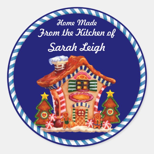 Yummy Gingerbread Pegatina de Regalo de Comida (Anverso)