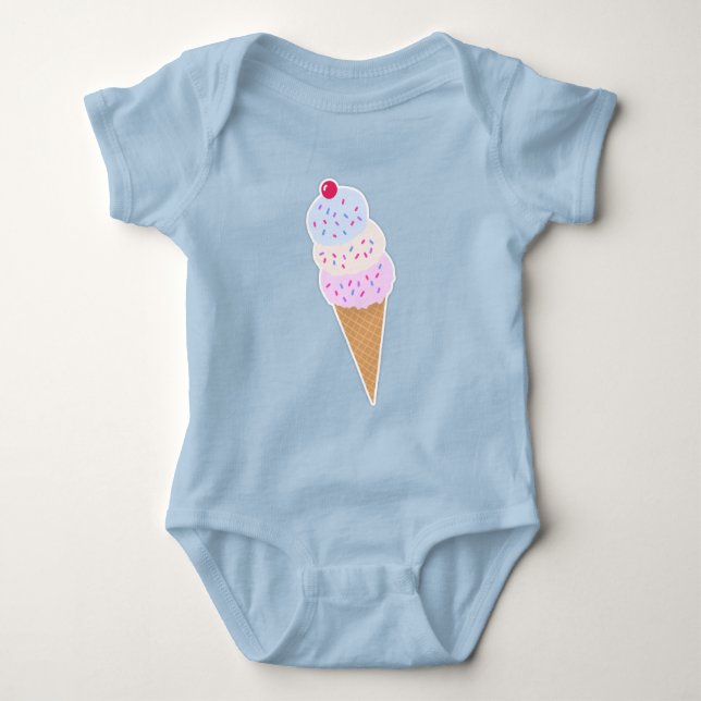 Yummy Icecream Cone Baby Jersey Bodysuit (Anverso)