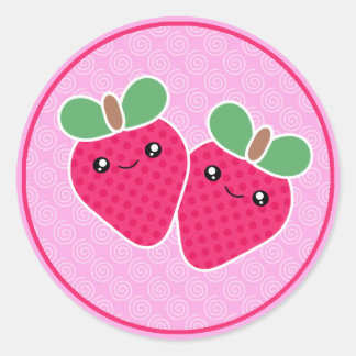 Yummy trata a Pegatinas de fresa de Kawaii