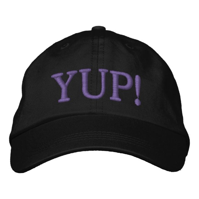 ¡YUP! Gorra de Bordado con optimista gracioso (Anverso)