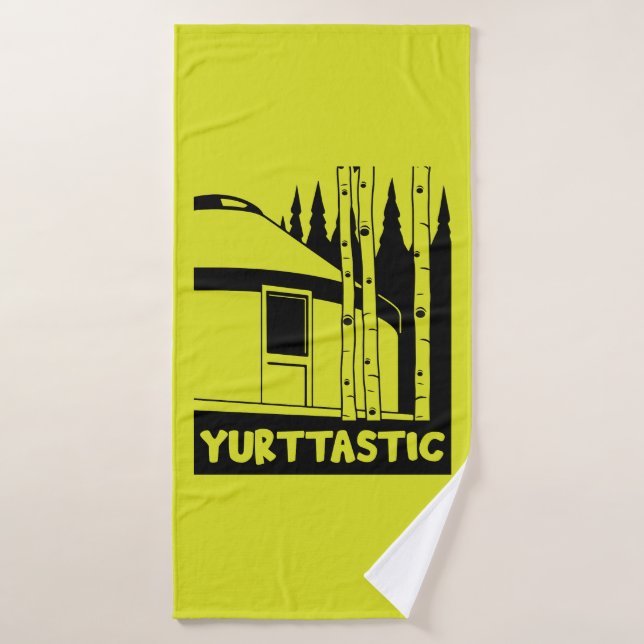 Yurta viviendo en la naturaleza (Toalla de baño)