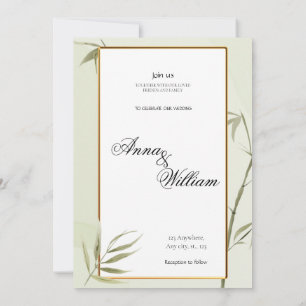 YUUP Bamboo invitación a boda temática vegetación