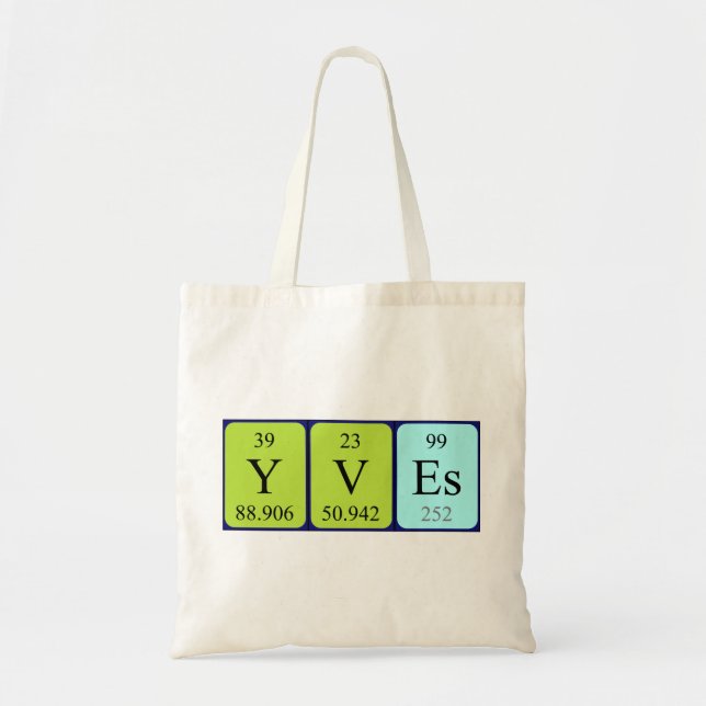 Yves nombre de tabla periódica de la bolsa (Frente)