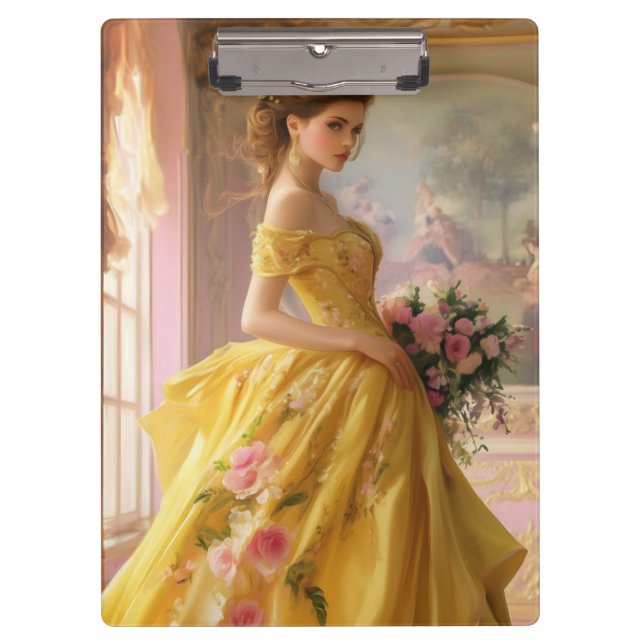 Yvette en el portapapeles amarillo (Anverso)