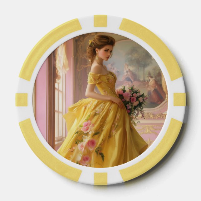 Yvette en fichas de póker amarillas (Anverso)