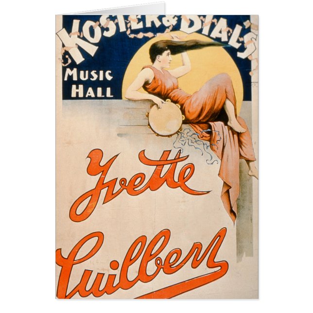 'Yvette Guilbert (c.1869-1944) en Koster y Bial (Frente)