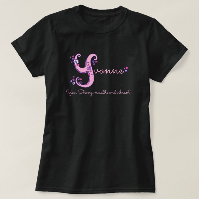 Yvonne chica nombre y significado camiseta monográ (Diseño del anverso)