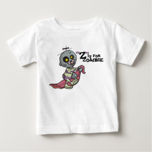 "Z" es para la camiseta de bebé zombie (chicas)