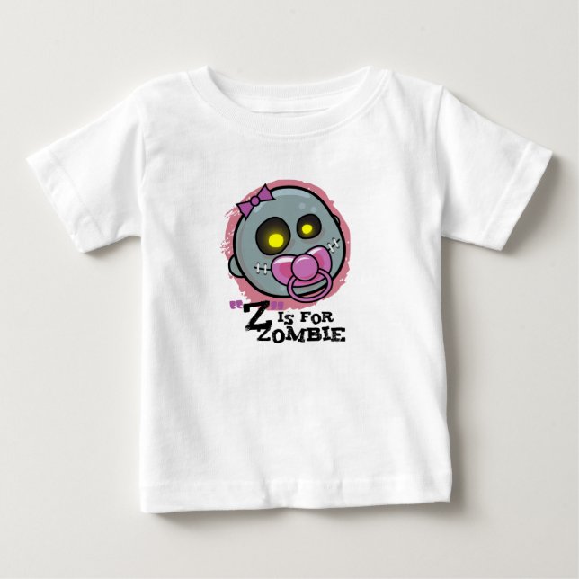 "Z" es para la camiseta de bebé zombie (Chicas) (Anverso)