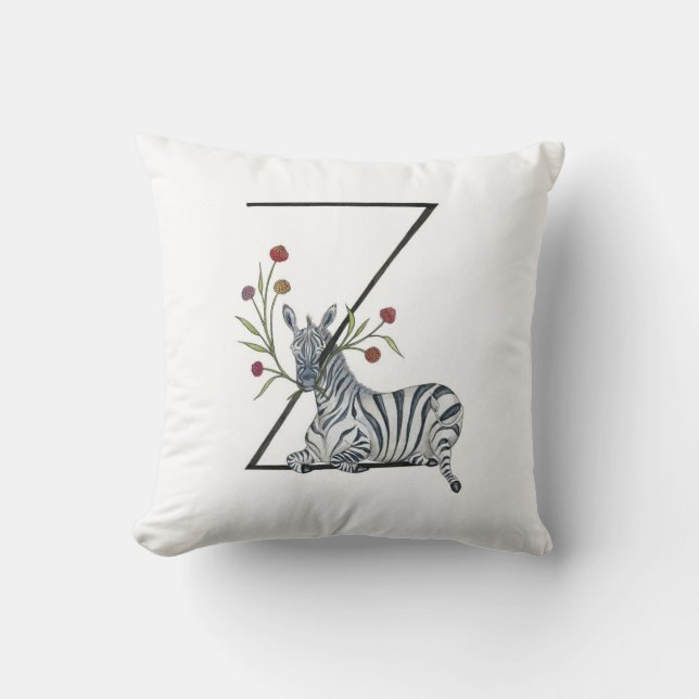 ¡Z está para la cebra y la almohada del Zinnia! (Anverso)