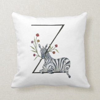 ¡Z está para la cebra y la almohada del Zinnia!