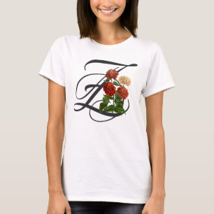 Z inicial, camiseta de Zinnia