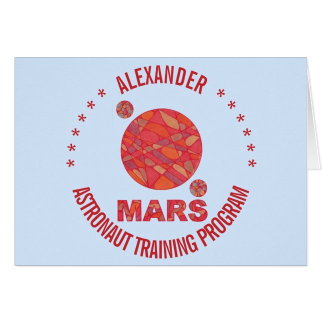 Z Mars The Red Planet Space Geek Solar System Fun (Anverso (Horizontal))