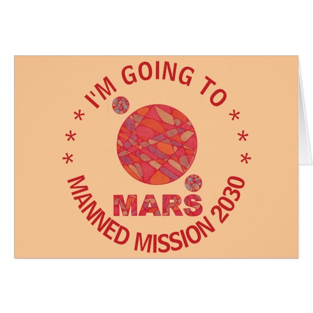 Z Mars The Red Planet Space Geek Solar System Note (Anverso (Horizontal))