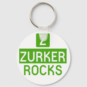 Z Zurker oscila el llavero redondo blanco