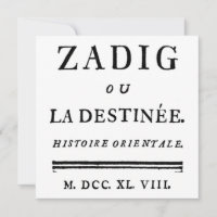 Zadig, o el libro del destino - Descartes