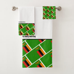 ZAMBIA FLAG Personalizada Scripture BLANCO Zambian