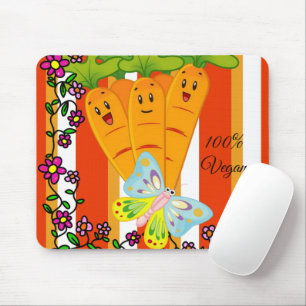 Zanahoria Mariposa Stripe Mouse Pad! Alfombrilla d