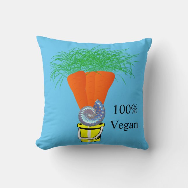 Zanahorias de Cojín decorativo 100% Vegan (Anverso)