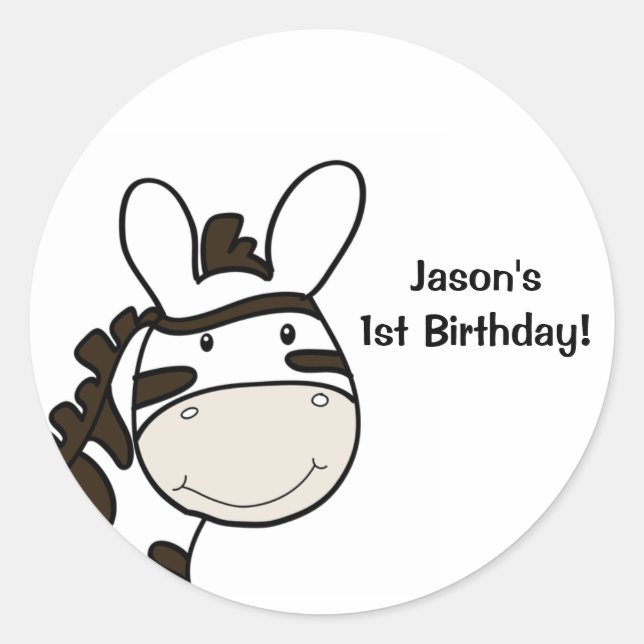 Zanzibar Jungle Crew ZEBRA Personalizado Pegatina (Anverso)