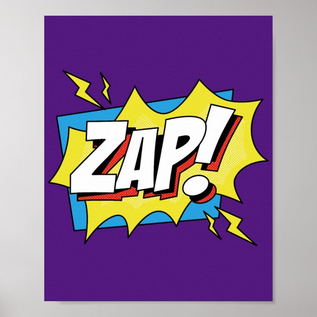 ¡Zap! Electricidad de la acción cómica del arte po (Frente)