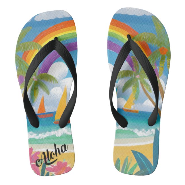 Zapatillas de impresión Aloha - chanclas (Plantilla)