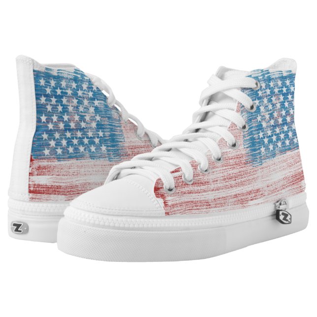 Zapatillas High-Top Bandera americana apenada altos tops (Par)