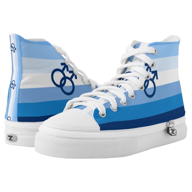Zapatillas High-Top Bandera del Orgullo Gay Masculino MLM (Par)