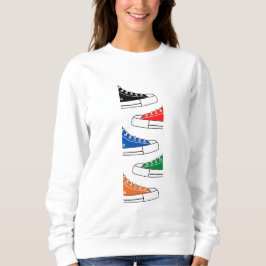 Zapatillas informales coloridas sudadera de mujer