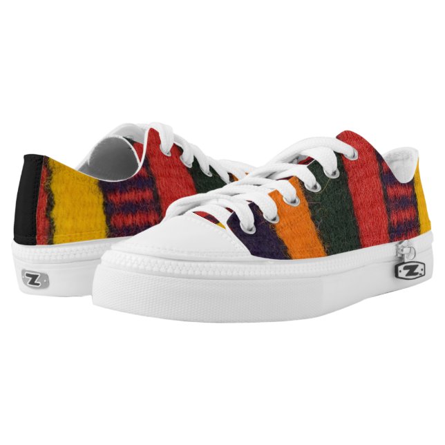 Zapatillas Low-Top Color indio del arco iris del nativo americano (Par)