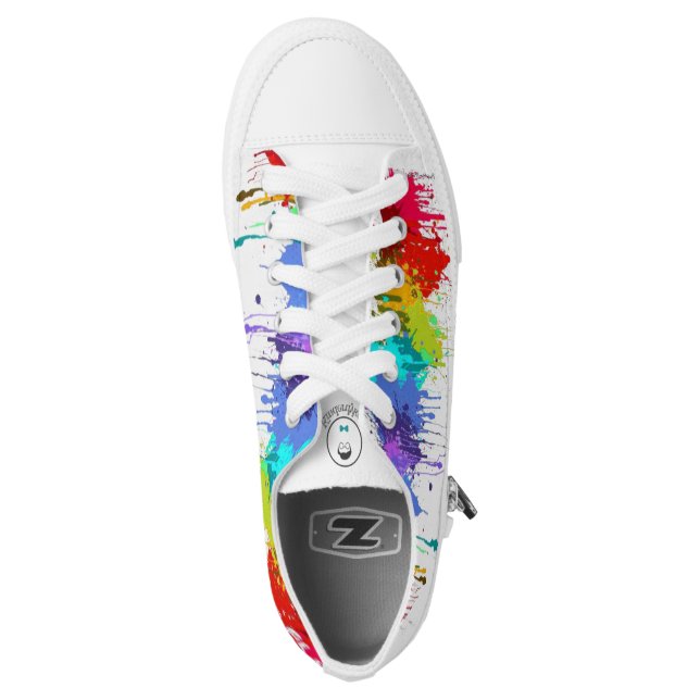 Zapatillas Low-Top Plato de pintura arco iris de Kinderdykes (Parte superior del zapato derecho)